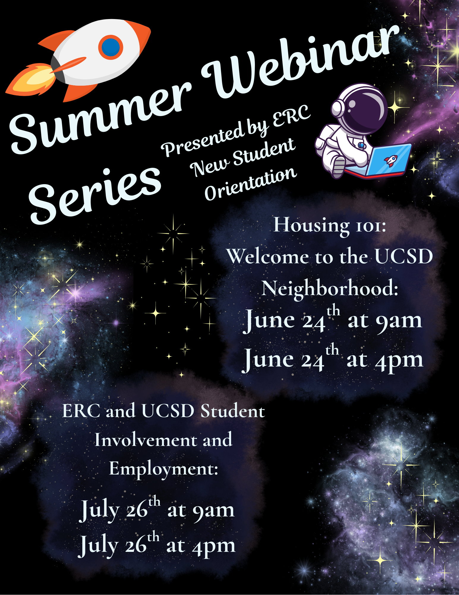 Summer Webinars Flyer